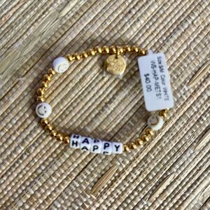 NWT “Happy” bracelet by Little Words Project
